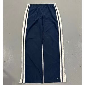 Vintage Nike Track Pants Mens Size [X] Navy Blue Silver Tag Baggy Y2K Streetwear